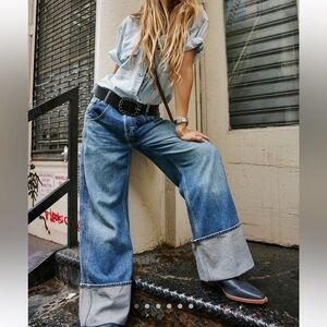 Free people final countdown cuffed low rise jeans we the free 28